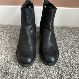 Black Leather Ankle Boots